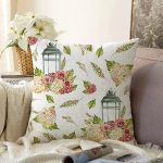 - Sonil-K10030-Gorsel - Realhomes  Çiçek Çizimli Dijital Baskılı Dekoratif Raşel Kadife Yastık Kırlent Kılıfı Realhomes