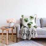 - Sonil-K10040-Gorsel-1 - Realhomes Yeşil Tropik Yapraklar Tasarımlı Dijital Baskılı Modern Raşel Kadife Yastık Kırlent Kılıfı Realhomes