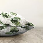 - Sonil-K10040-Gorsel-2 - Realhomes Yeşil Tropik Yapraklar Tasarımlı Dijital Baskılı Modern Raşel Kadife Yastık Kırlent Kılıfı Realhomes