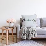 Mint Yeşili Zeminli Çiçek Tasarımlı Dijital Baskılı Dekoratif Raşel Kadife Yastık Kırlent Kılıfı Realhomes