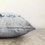 Mint Yeşili Zeminli Çiçek Tasarımlı Dijital Baskılı Dekoratif Raşel Kadife Yastık Kırlent Kılıfı Realhomes