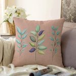 - Sonil-K10043-Gorsel - Realhomes Kahve Zeminli Çiçek Tasarımlı Dijital Baskılı Dekoratif Raşel Kadife Yastık Kırlent Kılıfı Realhomes