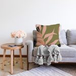 Özel Tasarım Boho Çizimli Dijital Baskılı Modern Raşel Kadife Yastık Kırlent Kılıfı Realhomes