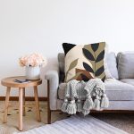 Özel Tasarım Boho Çizimli Dijital Baskılı Dekoratif Raşel Kadife Yastık Kırlent Kılıfı Realhomes