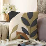 Özel Tasarım Boho Çizimli Dijital Baskılı Dekoratif Raşel Kadife Yastık Kırlent Kılıfı Realhomes