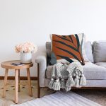 Özel Tasarım Boho Çizimli Dijital Baskılı Modern Raşel Kadife Yastık Kırlent Kılıfı Realhomes