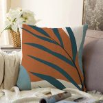 Özel Tasarım Boho Çizimli Dijital Baskılı Modern Raşel Kadife Yastık Kırlent Kılıfı Realhomes