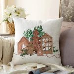 Tahta Çam Ağacı Desenli Dijital Baskılı Modern Raşel Kadife Yastık Kırlent Kılıfı Realhomes