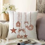 Tahta Süsler Tasarımlı Dijital Baskılı Dekoratif Raşel Kadife Yastık Kırlent Kılıfı Realhomes