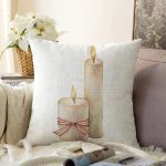 - Sonil-K10063-Gorsel - Realhomes  Özel Tasarım Mum Motifli Dijital Baskılı Dekoratif Raşel Kadife Yastık Kırlent Kılıfı Realhomes