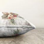 Egzotik Yaprak Tasarımlı Dijital Baskılı Dekoratif Raşel Kadife Yastık Kırlent Kılıfı Realhomes