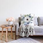 - Sonil-K10073-Gorsel-1 - Realhomes  Beyaz Gül Tasarımlı Dijital Baskılı Dekoratif Raşel Kadife Yastık Kırlent Kılıfı Realhomes