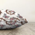 - Sonil-K10085-Gorsel-2 - Realhomes Beyaz Zemin Çapa & Dümen Tasarımlı Dijital Baskılı Dekoratif Raşel Kadife Yastık Kırlent Kılıfı Realhomes