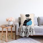 Sanatsal Yeşeren Çiçek Tasarımlı Dijital Baskılı Dekoratif Raşel Kadife Yastık Kırlent Kılıfı Realhomes