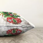 Şirin Çaydanlık Vazo Tasarımlı Dijital Baskılı Modern Raşel Kadife Yastık Kırlent Kılıfı Realhomes