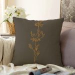 Minimalist Özel Tasarımlı Dijital Baskılı Dekoratif Raşel Kadife Yastık Kırlent Kılıfı Realhomes