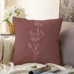 Minimalist Özel Tasarımlı Dijital Baskılı Dekoratif Raşel Kadife Yastık Kırlent Kılıfı Realhomes