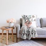 - Sonil-K10130-Gorsel-1 - Realhomes  Natural Floral Tasarımlı Dijital Baskılı Modern Raşel Kadife Yastık Kırlent Kılıfı Realhomes