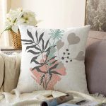 - Sonil-K10130-Gorsel - Realhomes  Natural Floral Tasarımlı Dijital Baskılı Modern Raşel Kadife Yastık Kırlent Kılıfı Realhomes