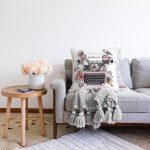 - Sonil-K10139-Gorsel-1 - Realhomes  Pembe Antika Daktilo Çizimli Dijital Baskılı Dekoratif Raşel Kadife Yastık Kırlent Kılıfı Realhomes