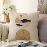 Boho Çizimli Özel Tasarımlı Dijital Baskılı Dekoratif Raşel Kadife Yastık Kırlent Kılıfı Realhomes