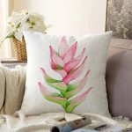 - Sonil-K10152-Gorsel - Realhomes Egzotik Yaprak Tasarımlı Dijital Baskılı Modern Şönil Yastık Kırlent Kılıfı Realhomes