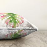 - Sonil-K10154-Gorsel-2 - Realhomes Egzotik Yaprak Tasarımlı Dijital Baskılı Modern Şönil Yastık Kırlent Kılıfı Realhomes