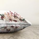 Mum & Kozalak Tasarımlı Christmas Temalı Dijital Baskılı Dekoratif Raşel Kadife Yastık Kırlent Kılıfı Realhomes