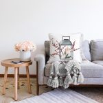 Şamdan Motifli Özel Tasarım Dijital Baskılı Dekoratif Raşel Kadife Yastık Kırlent Kılıfı Realhomes