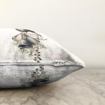 Çan & Kuş Motifli Dijital Baskılı Modern Raşel Kadife Yastık Kırlent Kılıfı Realhomes