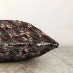 - Sonil-K10180-Gorsel-2 - Realhomes Kahve Zemin Kozalak Tasarımlı Dijital Baskılı Dekoratif Raşel Kadife Yastık Kırlent Kılıfı Realhomes