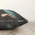 - Sonil-K10186-Gorsel-2 - Realhomes  Mavi & Sarı Tüy Motifli Dijital Baskılı Dekoratif Raşel Kadife Yastık Kırlent Kılıfı Realhomes