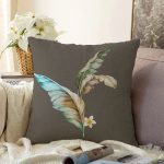 - Sonil-K10189-Gorsel - Realhomes  Özel Tasarım Tüy Motifli Dijital Baskılı Modern Raşel Kadife Yastık Kırlent Kılıfı Realhomes