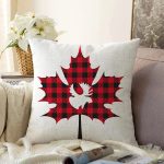 - Sonil-K10190-Gorsel - Realhomes Ekose Yaprak Tasarımlı Dijital Baskılı Dekoratif Raşel Kadife Yastık Kırlent Kılıfı Realhomes