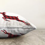 - Sonil-K10195-Gorsel-2 - Realhomes  Ekose Geyik Tasarımlı Dijital Baskılı Modern Raşel Kadife Yastık Kırlent Kılıfı Realhomes