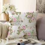 Flower & Çiçek Demetleri Özel Tasarım Dijital Baskılı Modern Raşel Kadife Yastık Kırlent Kılıfı Realhomes