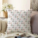 - ARTBOARD - Realhomes Realhomes Yıldız Balonla Uçan Panda Tasarımlı Dijital Baskılı Modern Raşel Kadife Yastık Kırlent Kılıfı Realhomes