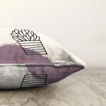 Renkli Zemin Kaktüs Tasarımlı Dijital Baskılı Modern Raşel Kadife Yastık Kırlent Kılıfı Realhomes