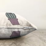 - Sonil-K10222-Gorsel-2 - Realhomes  Krem Zemin Sade Kaktüs Motifli Dijital Baskılı Dekoratif Raşel Kadife Yastık Kırlent Kılıfı Realhomes