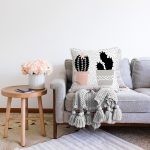 - Sonil-K10230-Gorsel-1 - Realhomes  Krem Kumlama Zemin Kaktüs Tasarımlı Dijital Baskılı Dekoratif Raşel Kadife Yastık Kırlent Kılıfı Realhomes