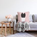- Sonil-K10237-Gorsel-1 - Realhomes  Pembe Zemin Kaktüs Motifli Dijital Baskılı Modern Raşel Kadife Yastık Kırlent Kılıfı Realhomes