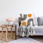 Soyut Tarzda Güneş Tasarımlı Dijital Baskılı Dekoratif Raşel Kadife Yastık Kırlent Kılıfı Realhomes