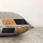 Soyut İlkel Desen Tasarımlı Dijital Baskılı Modern Raşel Kadife Yastık Kırlent Kılıfı Realhomes