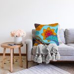 Etnik Desen Tasarımlı Dijital Baskılı Modern Raşel Kadife Yastık Kırlent Kılıfı Realhomes