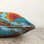 Etnik Desen Tasarımlı Dijital Baskılı Modern Raşel Kadife Yastık Kırlent Kılıfı Realhomes