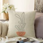 - Sonil-K10259-Gorsel - Realhomes Soyut Çizimli Çiçek Tasarımlı Dijital Baskılı Modern Raşel Kadife Yastık Kırlent Kılıfı Realhomes