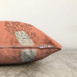 Onedraw Çizimli Özel Tasarım Dijital Baskılı Dekoratif Raşel Kadife Yastık Kırlent Kılıfı Realhomes