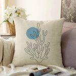 Onedraw Çizimli Özel Tasarım Dijital Baskılı Modern Raşel Kadife Yastık Kırlent Kılıfı Realhomes