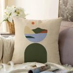 - Sonil-K10268-Gorsel - Realhomes  Retro Güneşin Batışı Adlı Çalışması Özel Tasarım Dijital Baskılı Dekoratif Raşel Kadife Yastık Kırlent Kılıfı Realhomes