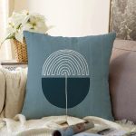 - Sonil-K10270-Gorsel - Realhomes  Soyut Tarzda Onedraw Çizimli Dijital Baskılı Dekoratif Raşel Kadife Yastık Kırlent Kılıfı Realhomes